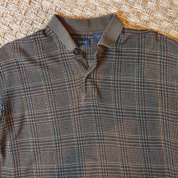 IZOD COTTON LONG SLEEVE COLLAR SHIRT S - Picture 3 of 6